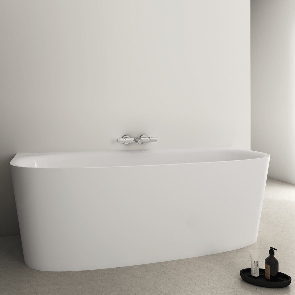 Dea Duo prie sienos statoma akrilinė vonia 180x80 cm su Click-Clack nuotekų vožtuvu, balta, Ideal Standard цена и информация | Vonios | pigu.lt