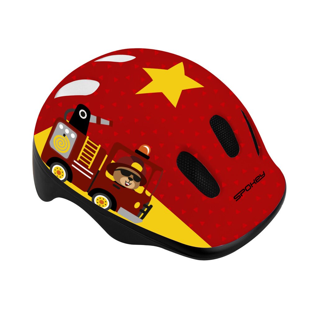Vaikiškas dviratininko šalmas Spokey Fun, 52-56 cm, raudonas kaina ir informacija | Šalmai | pigu.lt