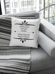 Pagalvė „Geriausios mamos tampa geriausiomis močiutėmis“ kaina ir informacija | Originalios pagalvės, užvalkalai | pigu.lt