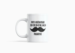 Standartinis puodelis „Pats kiečiausias diedukas“ kaina ir informacija | Originalūs puodeliai | pigu.lt