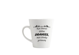 Latte puodelis „Kai Dievas dalino drauges“ цена и информация | Оригинальные кружки | pigu.lt