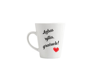 Latte puodelis „Labas rytas gražuole“ kaina ir informacija | Originalūs puodeliai | pigu.lt
