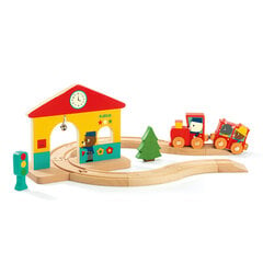 Деревянная ролевая игра - Маленькая железнодорожная станция, DJECO DJ06389 цена и информация | Игрушки для малышей | pigu.lt