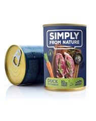 Simply from nature с уткой и морковью, 6х400 г цена и информация | Консервы для собак | pigu.lt