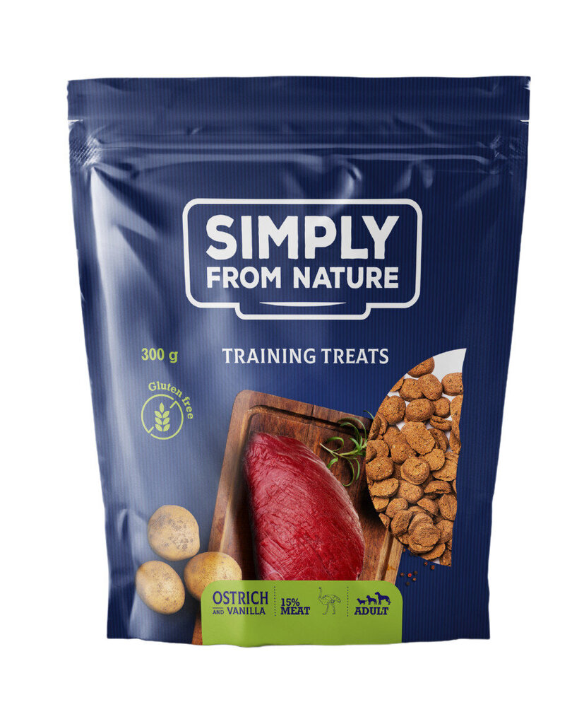 Simply from nature training treats su stručio mėsa ir vanile, 3x300 g цена и информация | Skanėstai šunims | pigu.lt