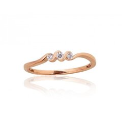 Золотое кольцо с бриллиантами "Токио XLI" из красного золота 585 пробы 4752263004603 цена и информация | Кольцо | pigu.lt