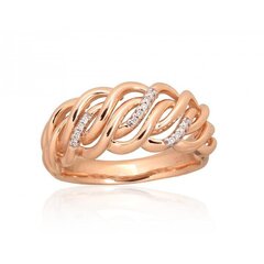 Золотое кольцо с бриллиантами "Версаль IV" из красного золота 585 пробы 4752263004733 цена и информация | Кольцо | pigu.lt