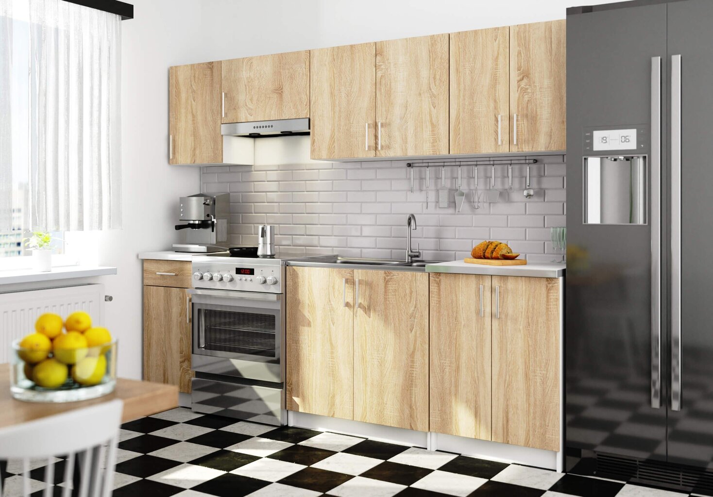 Virtuvinis stalviršis NORE S60 Lima, baltas kaina ir informacija | Virtuvės stalviršiai | pigu.lt