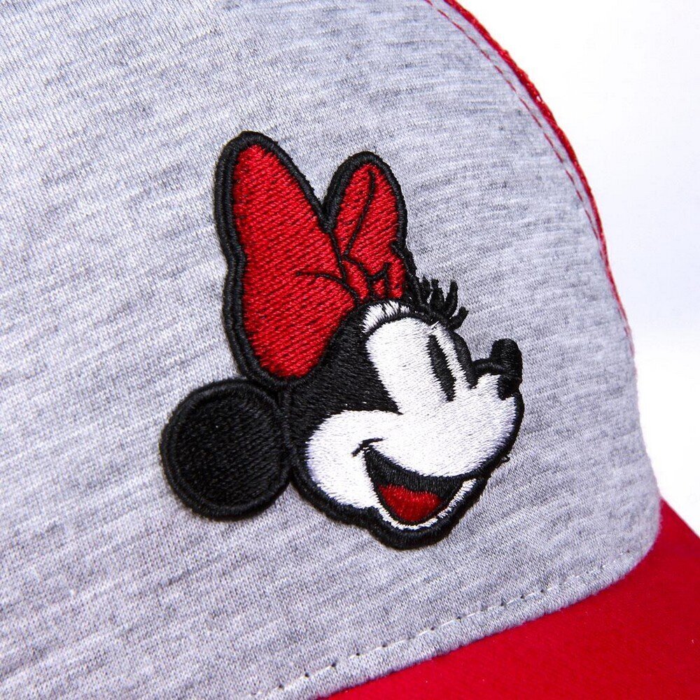 Vaikiška kepurė Minnie Mouse (53 cm) S0730844, raudona/pilka kaina ir informacija | Kepurės, pirštinės, šalikai mergaitėms | pigu.lt