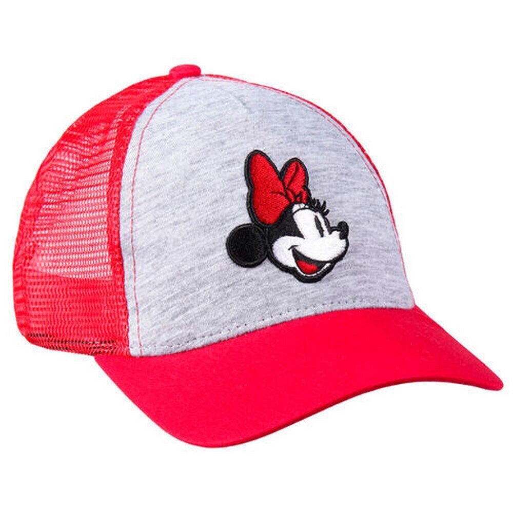 Vaikiška kepurė Minnie Mouse (53 cm) S0730844, raudona/pilka kaina ir informacija | Kepurės, pirštinės, šalikai mergaitėms | pigu.lt