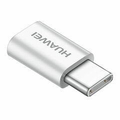 Huawei AP52 Micro USB to USB Type-C Adapter 5V 2A Data Sync Charge (bulk packaging) white цена и информация | Кабели для телефонов | pigu.lt