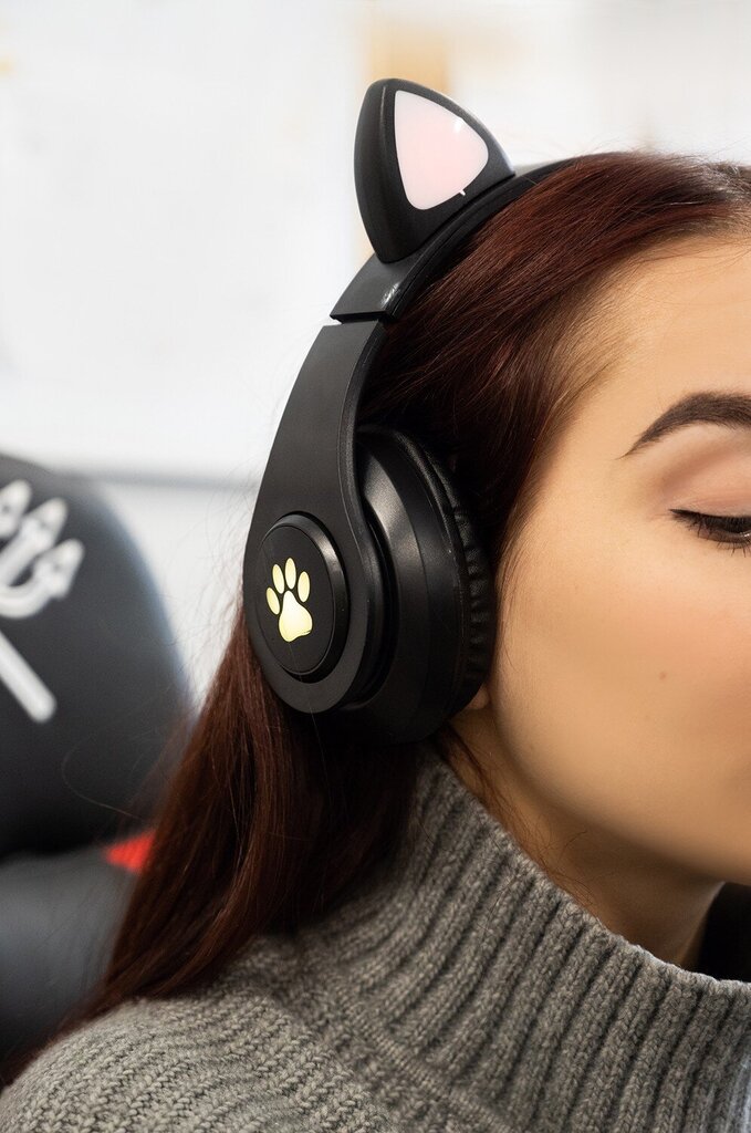 Headphones With Cat Ears цена и информация | Ausinės | pigu.lt