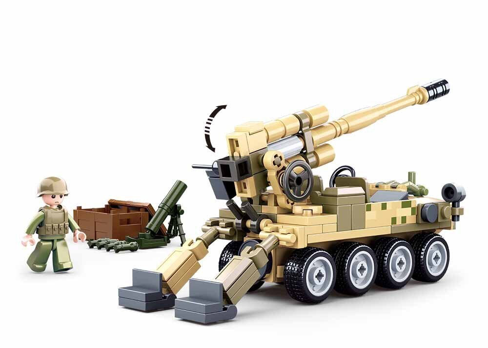 Sluban army model 8×8 Mobile Cannon kaina ir informacija | Konstruktoriai ir kaladėlės | pigu.lt