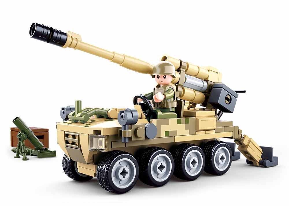 Sluban army model 8×8 Mobile Cannon цена и информация | Konstruktoriai ir kaladėlės | pigu.lt