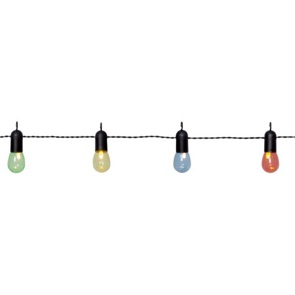LED lempučių grandinėlė spalvotos HK 9,5 m 16 lemputės kaina ir informacija | Girliandos | pigu.lt