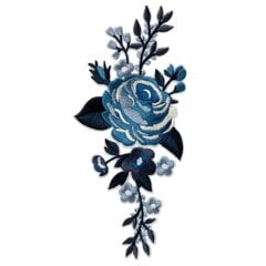 Klijuojamas motyvas mėlyna gėlių puokštė kaina ir informacija | Siuvimo reikmenys | pigu.lt