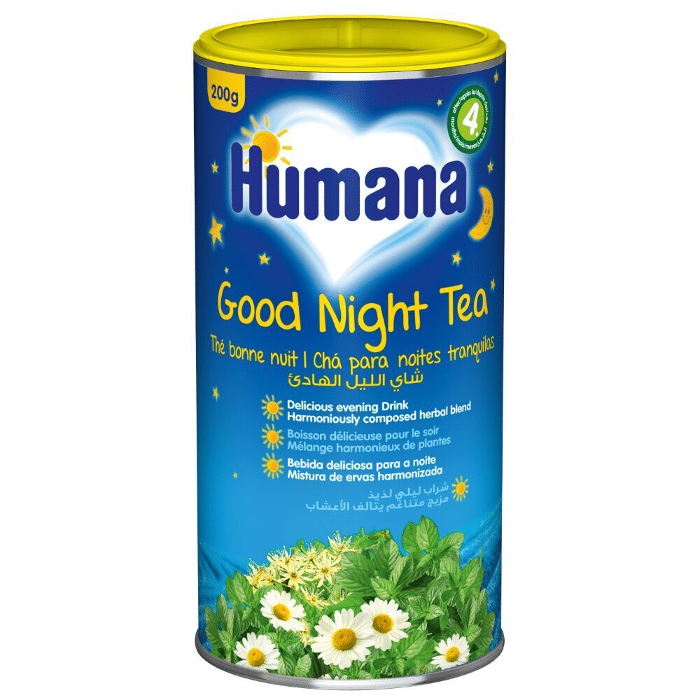 Arbata Humana Sleep, 4 mėn., 200 g kaina ir informacija | Užkandžiai, gėrimai vaikams | pigu.lt