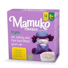 Каша MAMUKO BIO овсяная, зеленая гречневая, ячменевая, 240 г цена и информация | Каши | pigu.lt