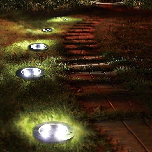 Įsmeigiami soliariniai LED sodo šviestuvai Deck Lights, 4 vnt. kaina ir informacija | Lauko šviestuvai | pigu.lt