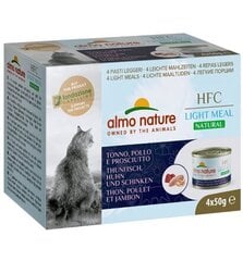 Almo Nature HFC Natural Light Meal, для кошек, тунец, курица и ветчина, 4x50 г. цена и информация | Консервы для кошек | pigu.lt