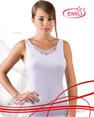 Marškinėliai moterims Emili, balti kaina ir informacija | Apatiniai marškinėliai moterims | pigu.lt