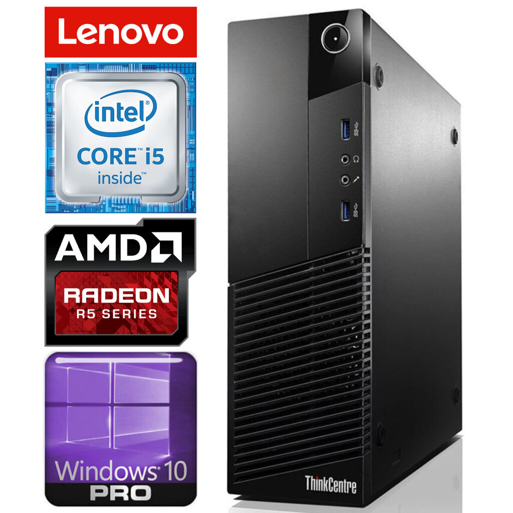 Lenovo M83 SFF i5-4460 4GB 500GB R5-340 2GB WIN10PRO/W7P kaina ir informacija | Stacionarūs kompiuteriai | pigu.lt