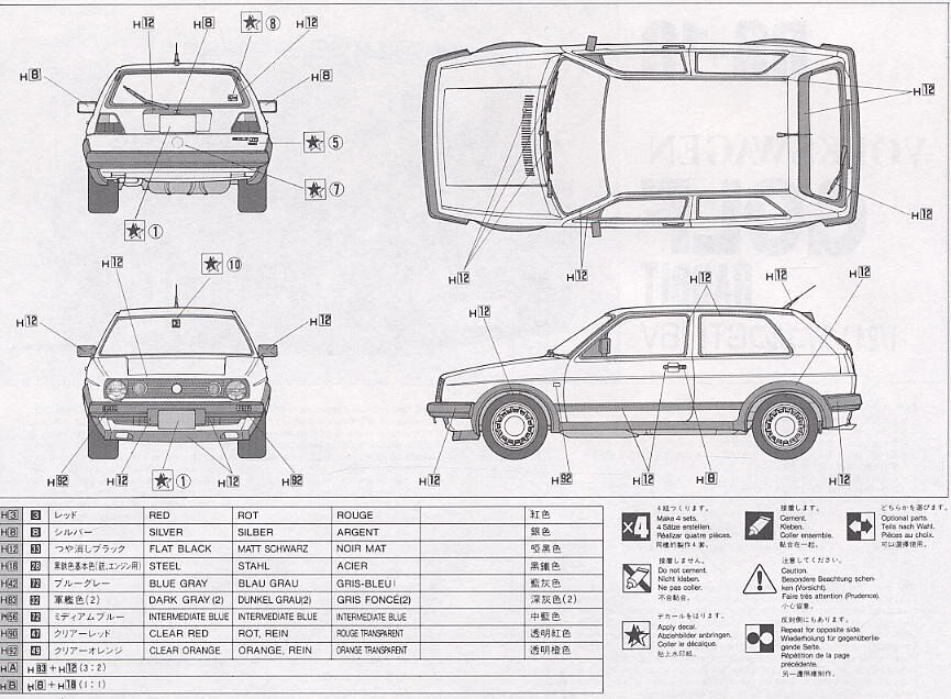 Plastikinis surenkamas modelis Fujimi Volkswagen Golf II GTI 16V Rabbit, 1/24, 12675 цена и информация | Konstruktoriai ir kaladėlės | pigu.lt