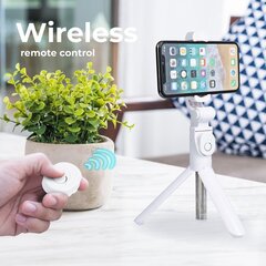 RoGer AA 2in1 Selfie Stick + штатив телескопическая подставка с Bluetooth пульт дистанционного управления цена и информация | Моноподы для селфи («Selfie sticks») | pigu.lt