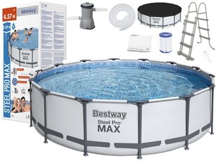 Baseinas Bestway Steel Pro Max, 457x107 kaina ir informacija | Baseinai | pigu.lt