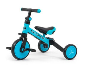 Triratis dviratis Milly Mally Optimus 3 in1, mėlynas kaina ir informacija | Balansiniai dviratukai | pigu.lt