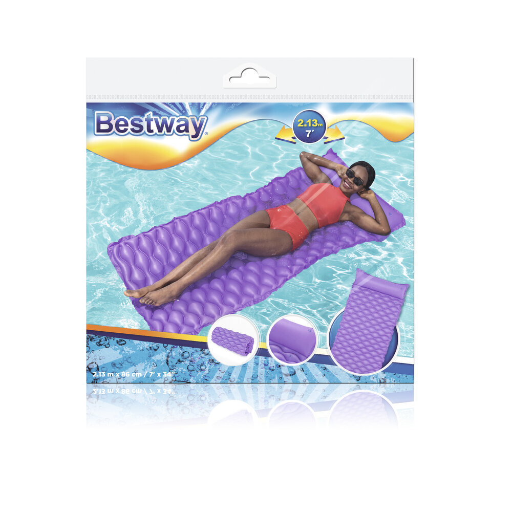 Pripučiamas paplūdimio čiužinys Bestway 213 x 86 cm, violetinis kaina ir informacija | Pripučiamos ir paplūdimio prekės | pigu.lt