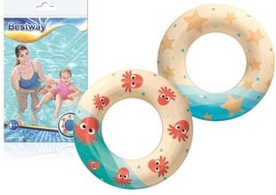 Vaikiškas pripučiamas plaukimo ratas Bestway, 61 cm kaina ir informacija | Pripučiamos ir paplūdimio prekės | pigu.lt