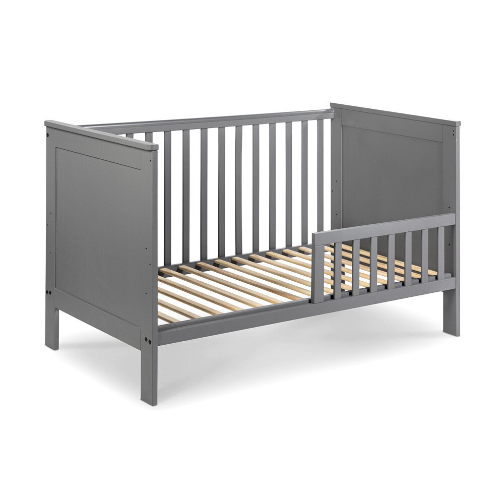 Kūdikio lovytė Klupś Iwo, 70x140 cm, pilka цена и информация | Kūdikių lovytės | pigu.lt