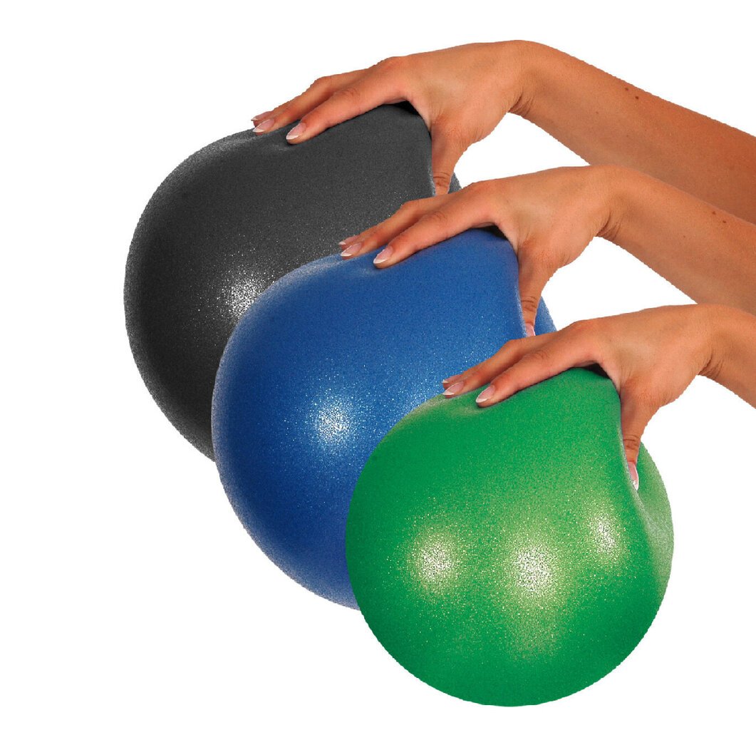Pilateso kamuolys Mambo Max Pilates Soft-Over-Ball, 18 cm, juodas kaina ir informacija | Gimnastikos kamuoliai | pigu.lt