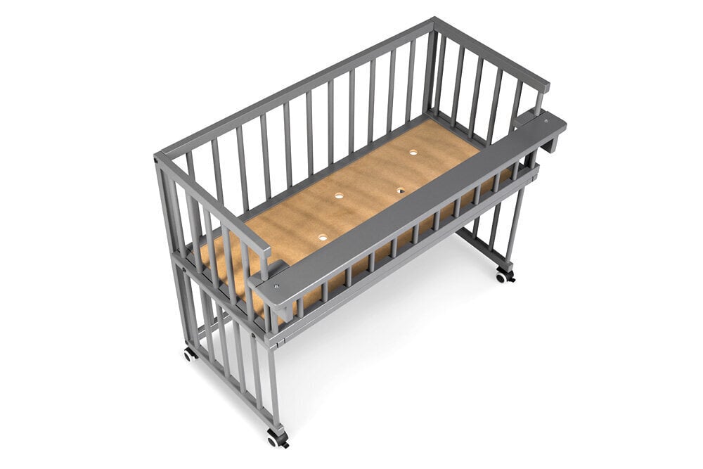 Kūdikio lovytė Piccolino, 90x40 cm, pilka цена и информация | Kūdikių lovytės | pigu.lt