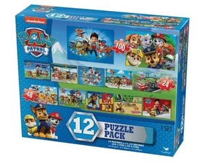 Dėlionė Šunyčiai patruliai (Paw Patrol), 12in1, 100 d kaina ir informacija | Dėlionės (puzzle) | pigu.lt