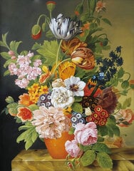 Deimantinė mozaika 40x50 cm Bouquet in a flower pot kaina ir informacija | Deimantinės mozaikos | pigu.lt