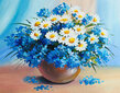 Deimantinė mozaika 40x50 cm Daisies cornflowers цена и информация | Deimantinės mozaikos | pigu.lt