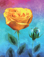 Deimantinė mozaika 40x50 cm Yellow rose kaina ir informacija | Deimantinės mozaikos | pigu.lt