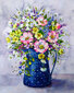 Tapybos pagal skaičius rinkinys 40x50 cm Summer bouquet in a watering can kaina ir informacija | Tapyba pagal skaičius | pigu.lt