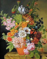 Tapybos pagal skaičius rinkinys 40x50 cm Classic bouquet kaina ir informacija | Tapyba pagal skaičius | pigu.lt