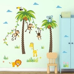 Vaikiškas sienų lipdukas Beždžionėlės palmėse цена и информация | Интерьерные наклейки | pigu.lt