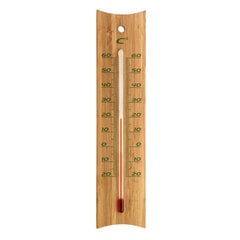 Analoginis bambukinis vidaus/lauko termometras TFA 12.1049 kaina ir informacija | Meteorologinės stotelės, termometrai | pigu.lt