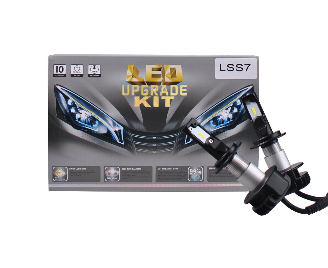 H7 LED Automobilių lemputė, 2 vnt. kaina ir informacija | Automobilių lemputės | pigu.lt