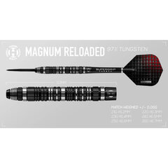 Smiginio strėlytės Harrows Magnum Reloaded 97% Steeltip, 3 vnt., juodos, raudonos цена и информация | Дартс | pigu.lt