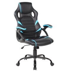 Офисный стул с подголовником DKD Home Decor, черный, синий цена и информация | Офисные кресла | pigu.lt