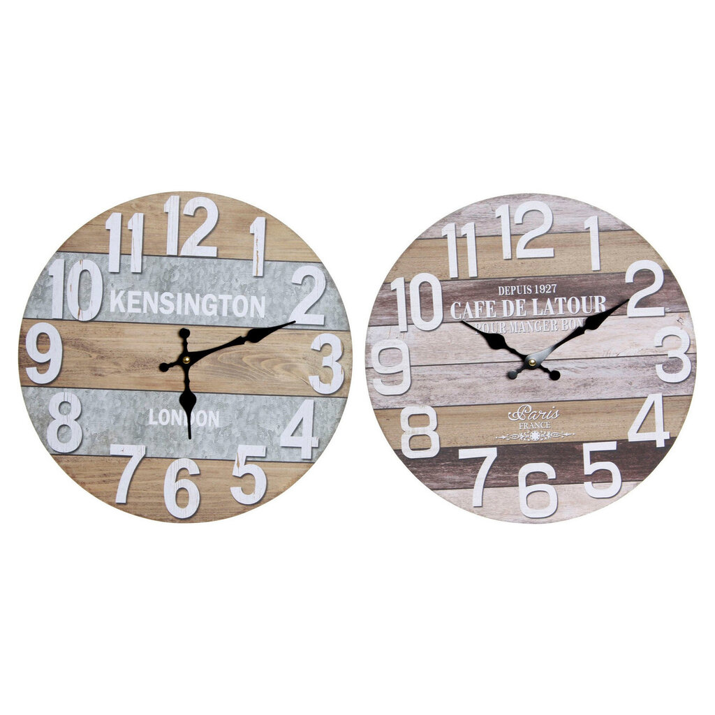 Sieninis laikrodis, 2 vnt., 34 x 4 x 34 cm kaina ir informacija | Laikrodžiai | pigu.lt