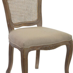 Valgomojo kėdė DKD Home Decor Medžio Audinys Rotangas (53 x 49 x 95 cm) kaina ir informacija | Biuro kėdės | pigu.lt