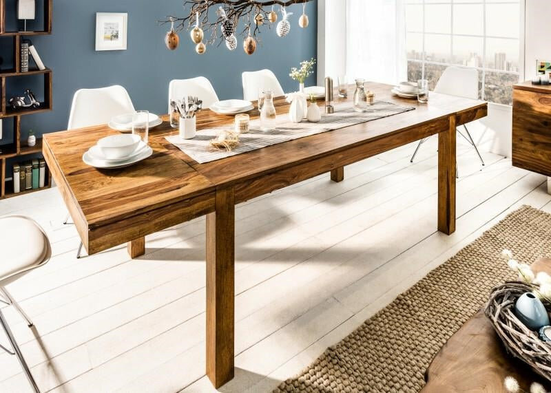Prailginamas stalas Invicta Lagos, 160-240 cm, rudas kaina ir informacija | Virtuvės ir valgomojo stalai, staliukai | pigu.lt