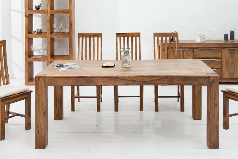Stalas Invicta Makassar, 160 cm, rudas kaina ir informacija | Virtuvės ir valgomojo stalai, staliukai | pigu.lt